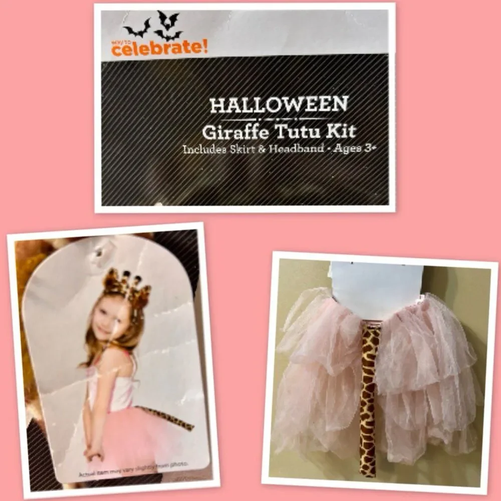 Girl's Giraffe Costume Accessory Kit ~ Size 3+ ~ New